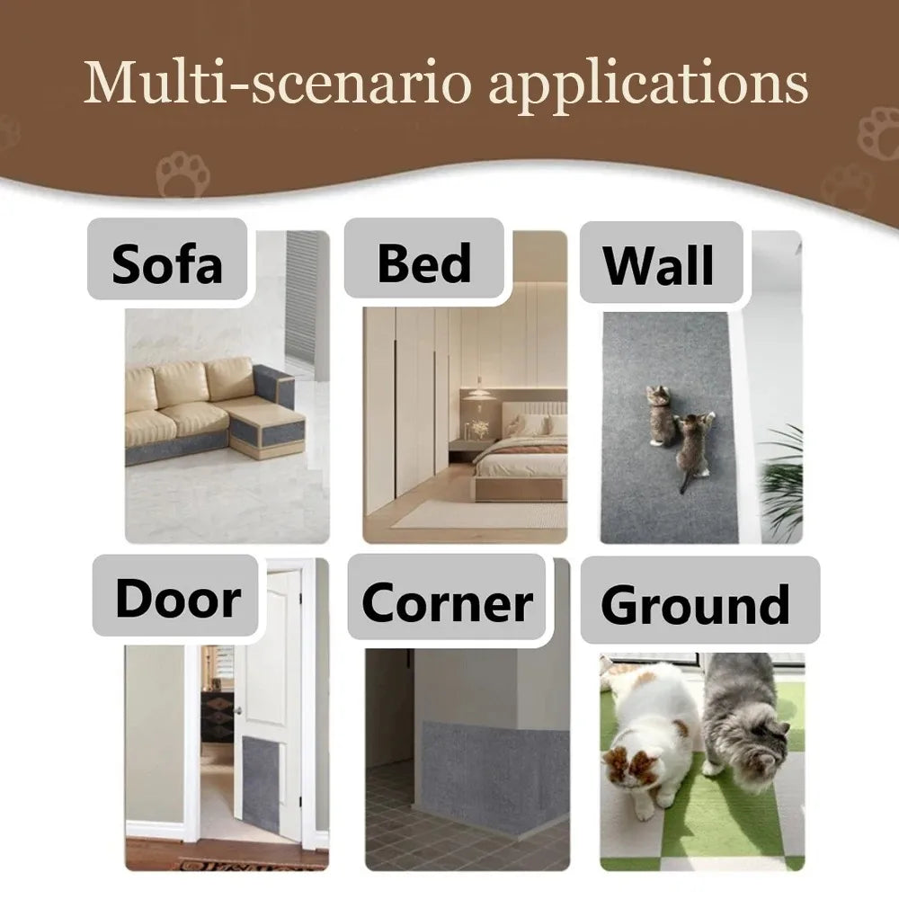 Cat Scratch Protection Mat – Self-Adhesive Trimmable Sofa & Furniture Protector