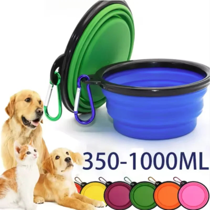 Collapsible Pet Travel Bowl – Portable Silicone Food & Water Bowl for Dogs & Cats