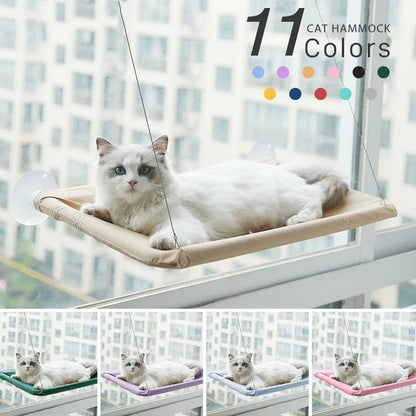 Hanging Cat Hammock – Window-Mounted Cat Bed with Strong Suction Cups