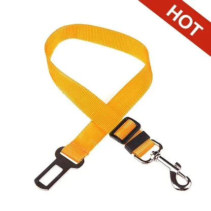 Adjustable Pet Car Seat Belt – Vehicle Safety Harness Clip for Dogs & Cats. Attaches to Collars or Harnesses for Secure, Comfy Travel