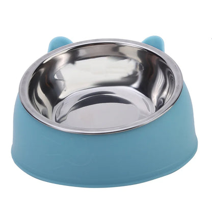 pet food bowl, inclined pet food bowl, stainless steel
