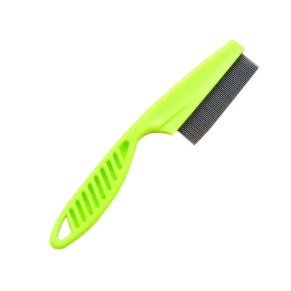 Pet Hair & Flea Comb – Stainless Steel Grooming Brush for Cats & Dogs