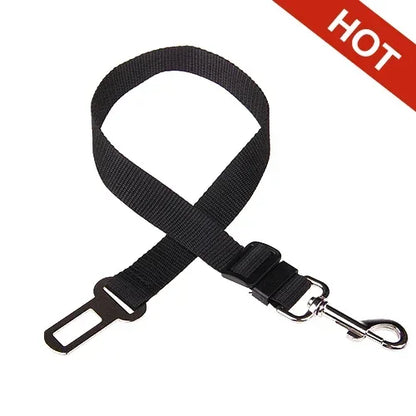 Adjustable Pet Car Seat Belt – Vehicle Safety Harness Clip for Dogs & Cats. Attaches to Collars or Harnesses for Secure, Comfy Travel