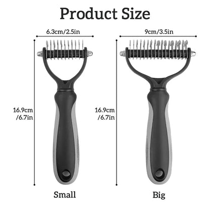 Pet Hair Removal Comb – Effective Dematting & Grooming Brush for Dogs & Cats