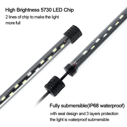Waterproof LED Aquarium Plant Grow Light – 18-58CM Adjustable Fish Tank Lamp with 5730 Chips, 90-260V