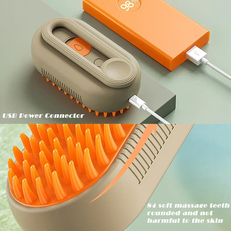 pet electric steam brush