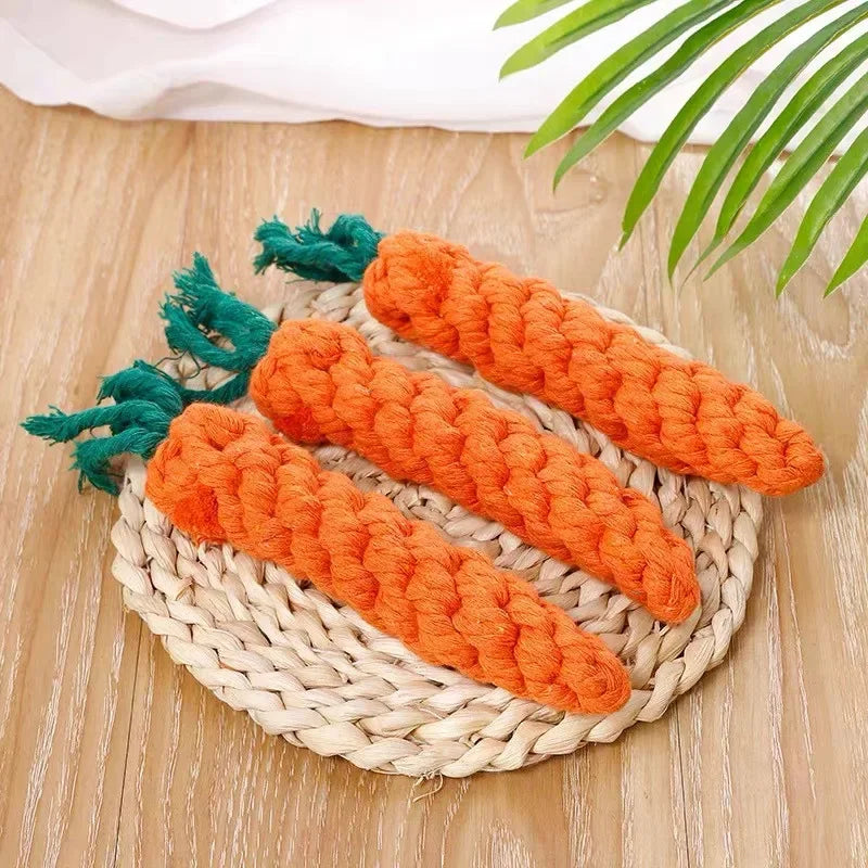 Tough Tug Pup Toy – Carrot Chewer for Clean Teeth & Strong Jaws