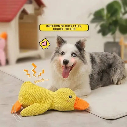 Plush Duck Dog Toy – Calming Squeaky Chew Toy for Puppies