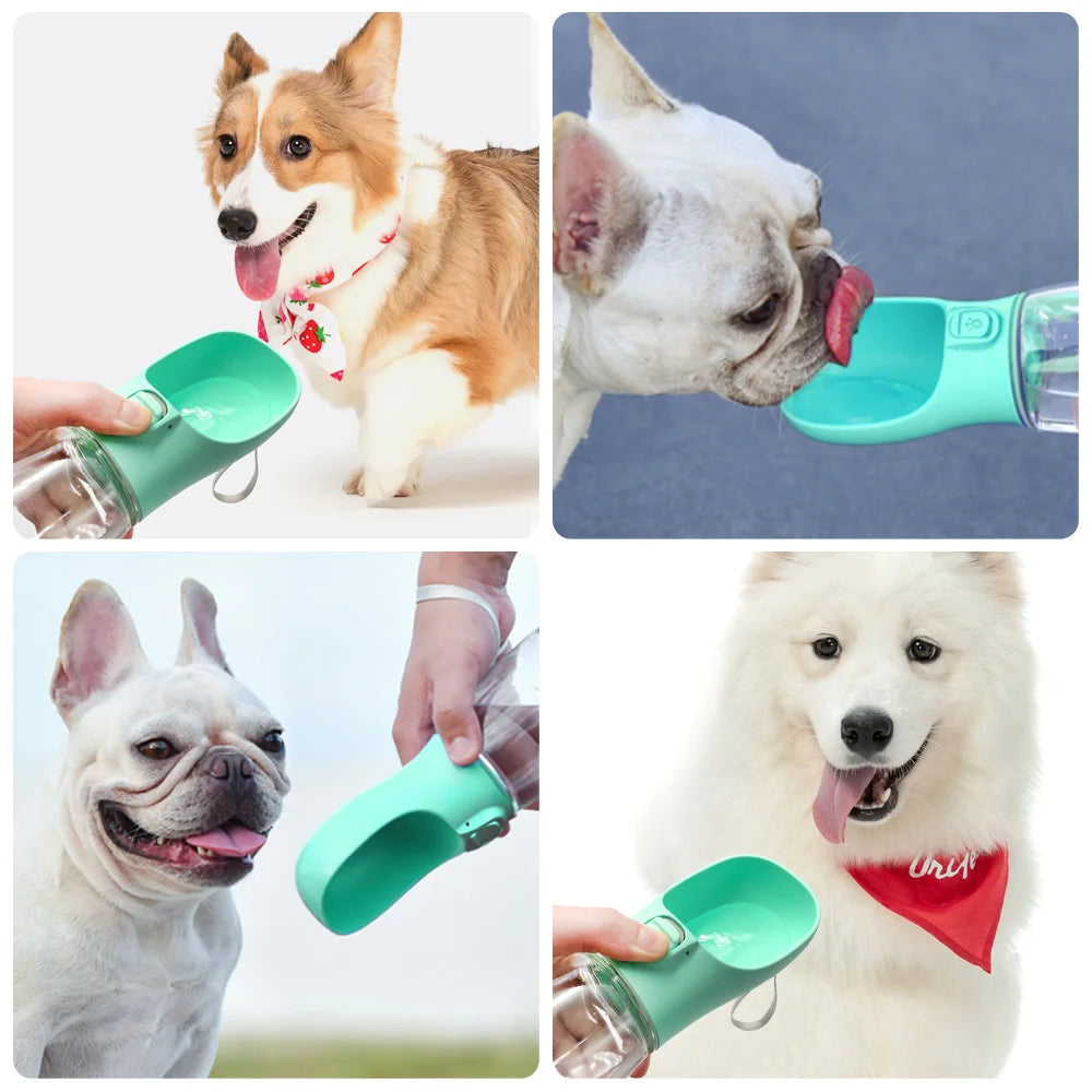 Portable Dog Water Bottle with Bowl – Pet Travel Water Dispenser for Small & Large Dogs, Cats, Outdoor Walking