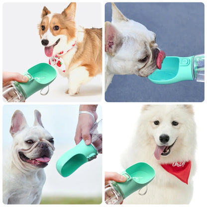 Portable Dog Water Bottle with Bowl – Pet Travel Water Dispenser for Small & Large Dogs, Cats, Outdoor Walking