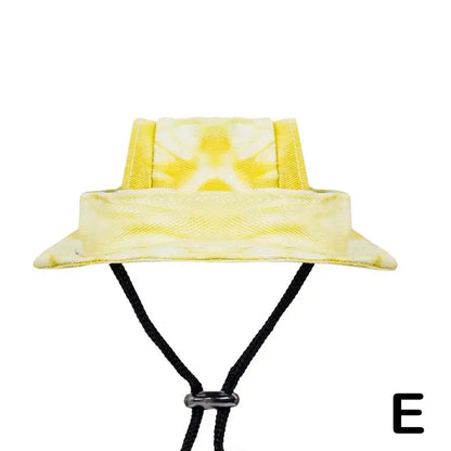 Breathable Cotton Pet Sun Hat – Adjustable Dog & Cat Fisherman Cap