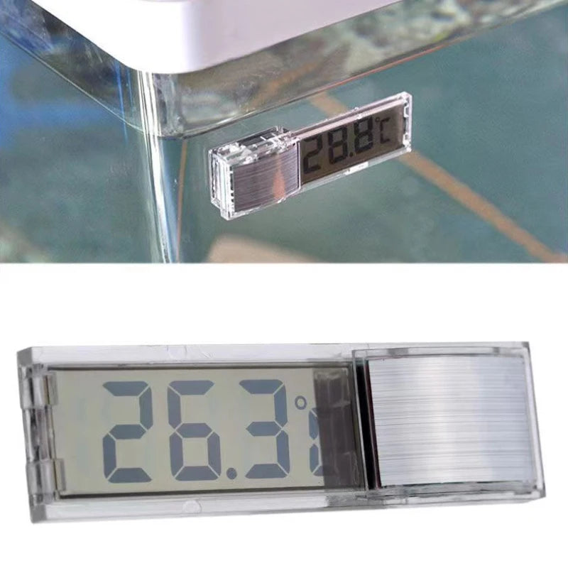 Digital LED Aquarium Thermometer – 3D Electronic Temp Meter for Fish Tanks & Turtle Habitats