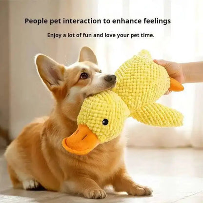 Plush Duck Dog Toy – Calming Squeaky Chew Toy for Puppies