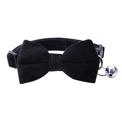 Adjustable Cat & Dog Collar with Bow Tie & Bell