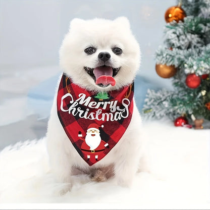 Christmas Dog Bandana – Santa & Snowman Design