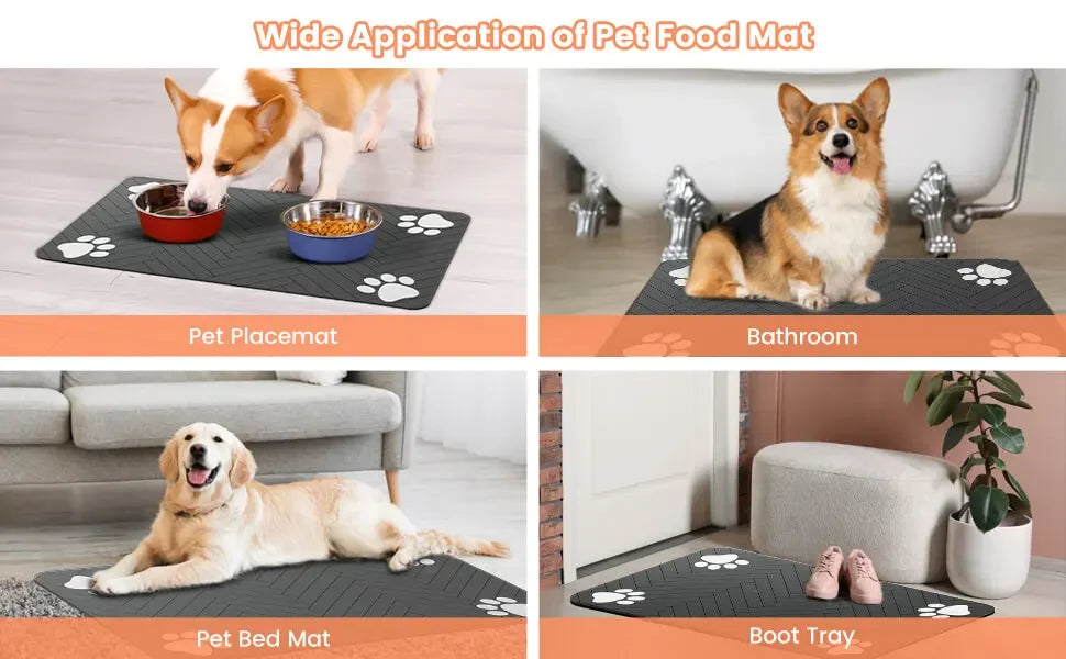 absorbent pet feeding mat
