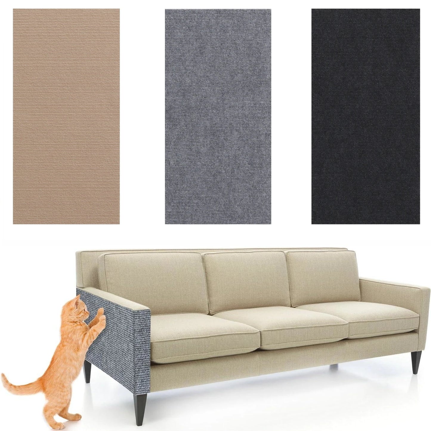 Cat Scratch Protection Mat – Self-Adhesive Trimmable Sofa & Furniture Protector