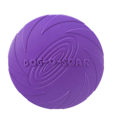 Interactive Flying Disc Dog Toy – Silicone Chew-Resistant Pet Frisbee