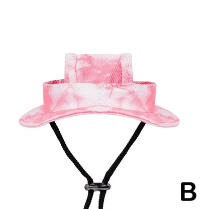 Breathable Cotton Pet Sun Hat – Adjustable Dog & Cat Fisherman Cap