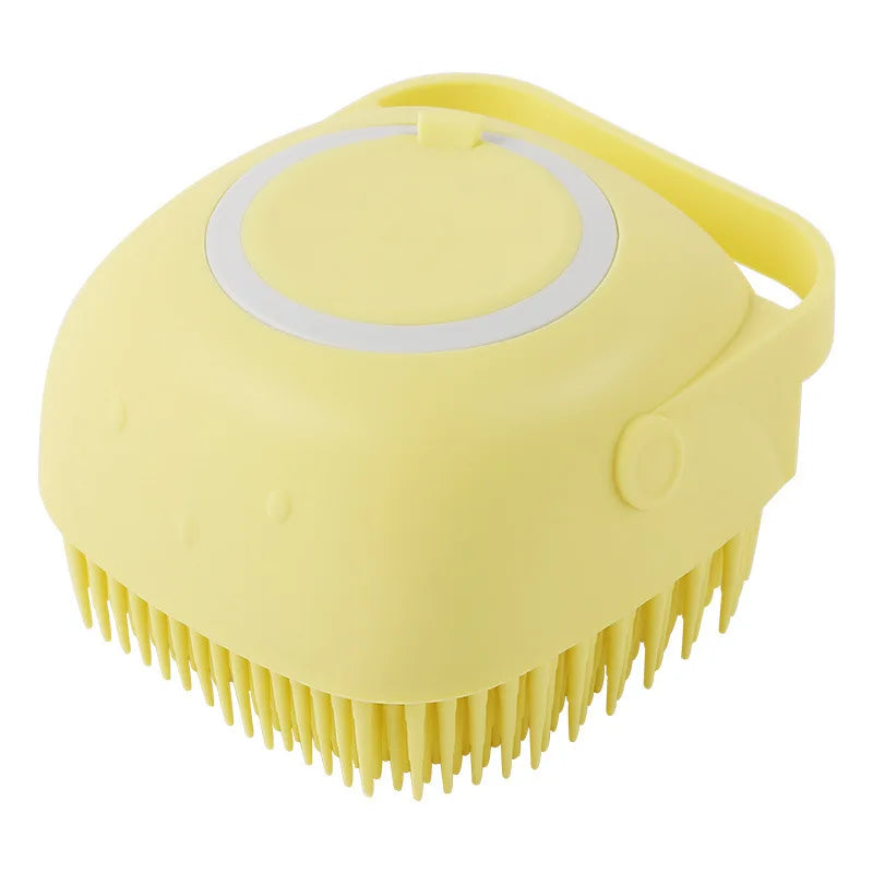 Silicone Pet Grooming Tool with Shampoo Dispenser