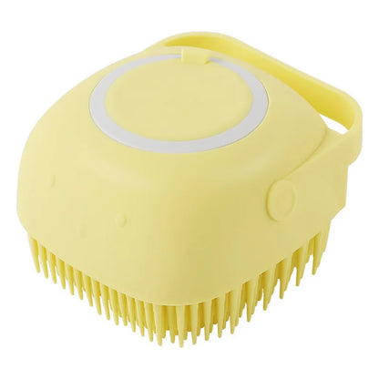 Silicone Pet Grooming Tool with Shampoo Dispenser