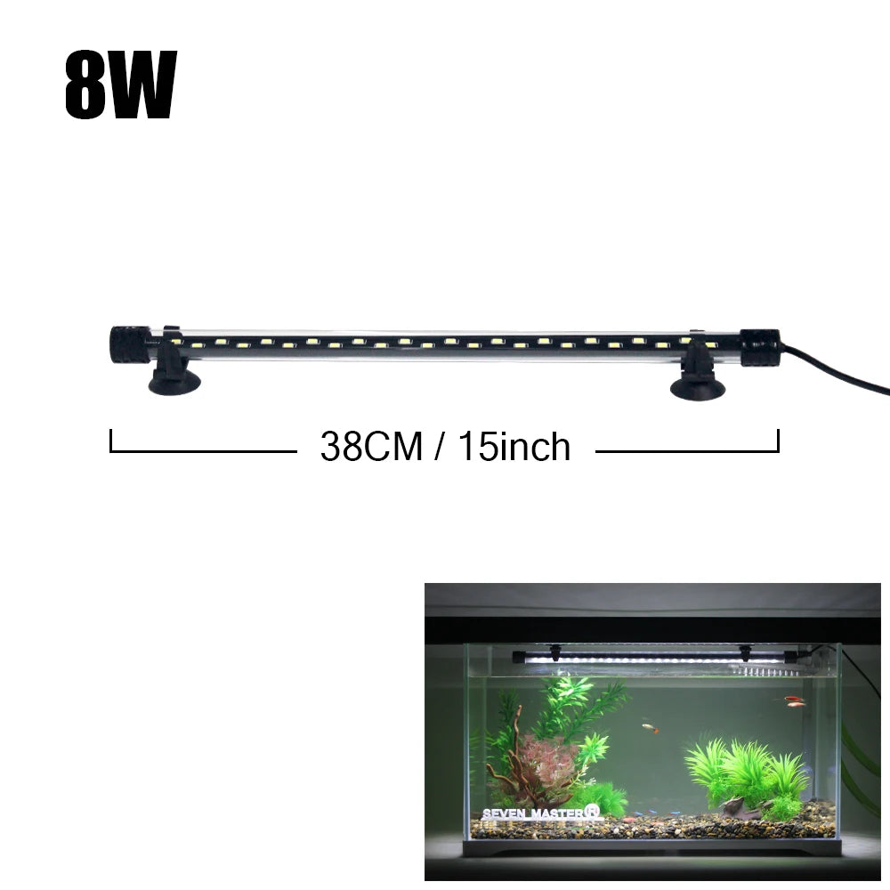 Waterproof LED Aquarium Plant Grow Light – 18-58CM Adjustable Fish Tank Lamp with 5730 Chips, 90-260V