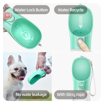 Portable Dog Water Bottle with Bowl – Pet Travel Water Dispenser for Small & Large Dogs, Cats, Outdoor Walking
