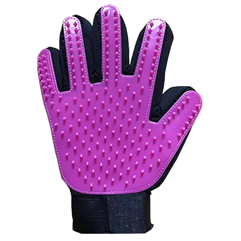 Silicone Pet Grooming Glove – Hair Removal & Bath Brush for Dogs & Cats