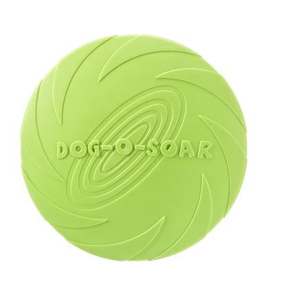 Interactive Flying Disc Dog Toy – Silicone Chew-Resistant Pet Frisbee
