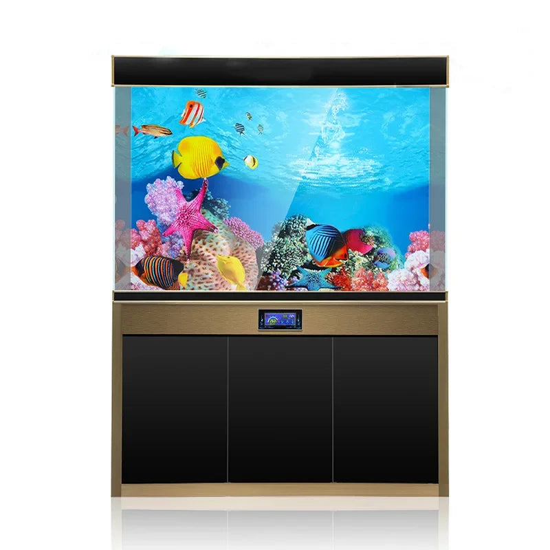Aquarium Background Sticker – Ocean Plant Landscape Poster for Fish Tank Decor & Aquascaping