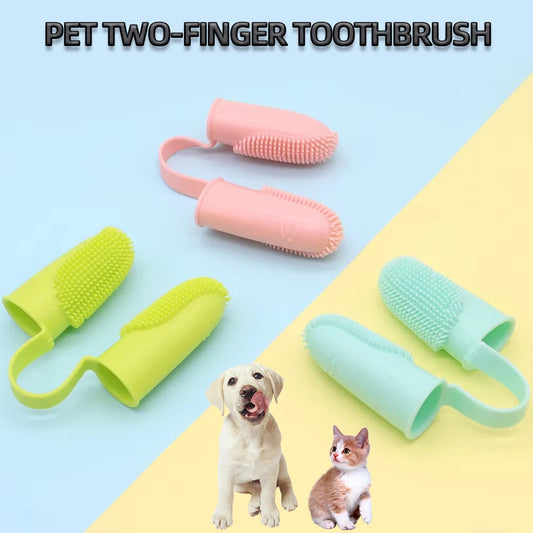 Pet Finger Toothbrush – Soft Silicone Dental Cleaner for Dogs & Cats