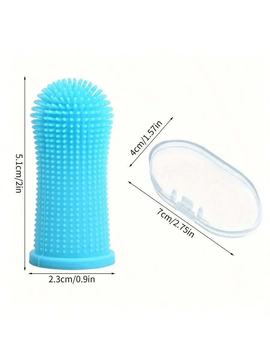 Pet Finger Toothbrush for Cats & Dogs | Silicone Bristles