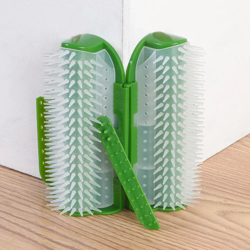 cat wall corner brush, cat grooming wall corner