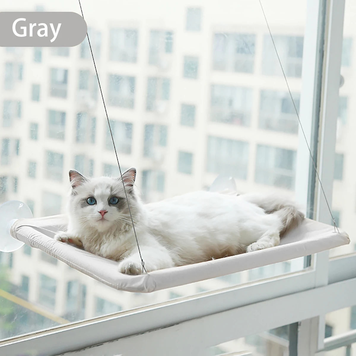 Hanging Cat Hammock – Window-Mounted Cat Bed with Strong Suction Cups