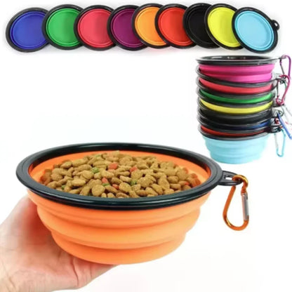 Collapsible Pet Travel Bowl – Portable Silicone Food & Water Bowl for Dogs & Cats