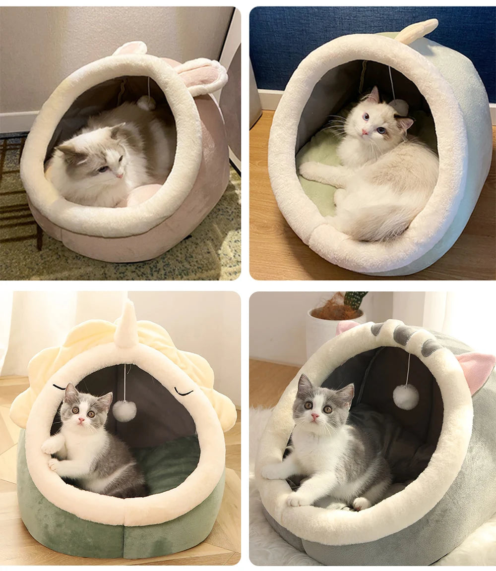 Cat Bed – Foldable, Washable Cave Bed for Small Pets
