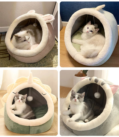 Cat Bed – Foldable, Washable Cave Bed for Small Pets