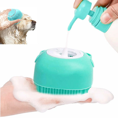 Soft Silicone Pet Bathing Brush – Gentle Massager & Grooming Tool for Dogs & Cats