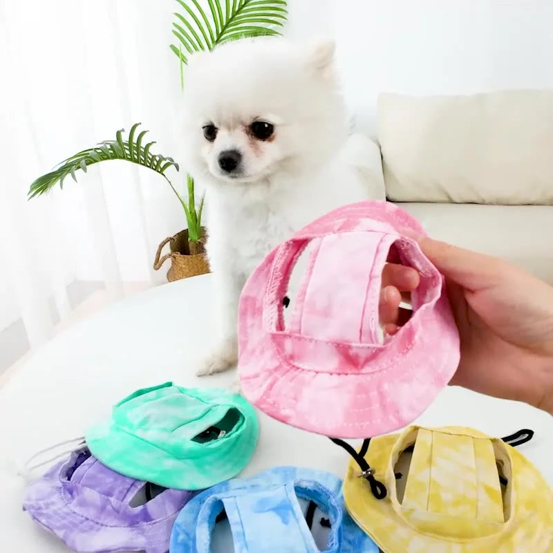 Breathable Cotton Pet Sun Hat – Adjustable Dog & Cat Fisherman Cap