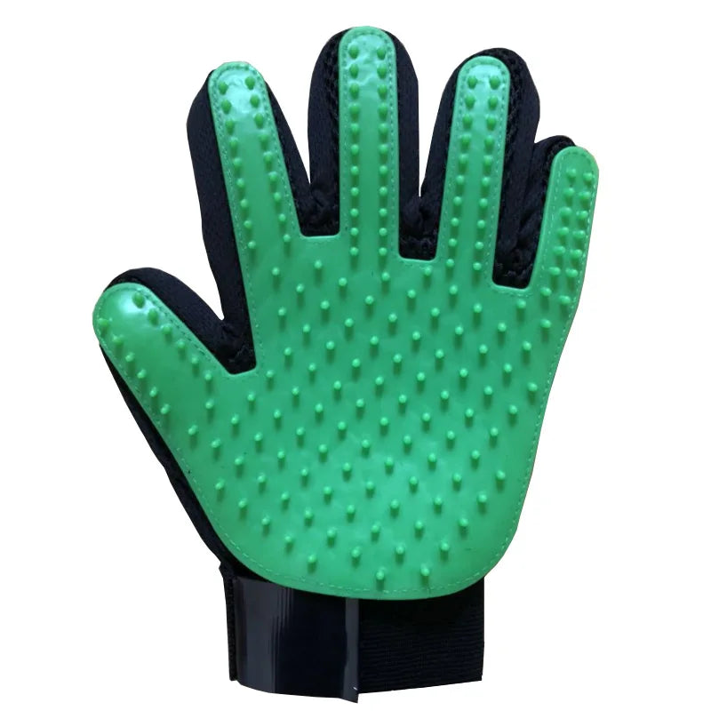 Silicone Pet Grooming Glove – Hair Removal & Bath Brush for Dogs & Cats