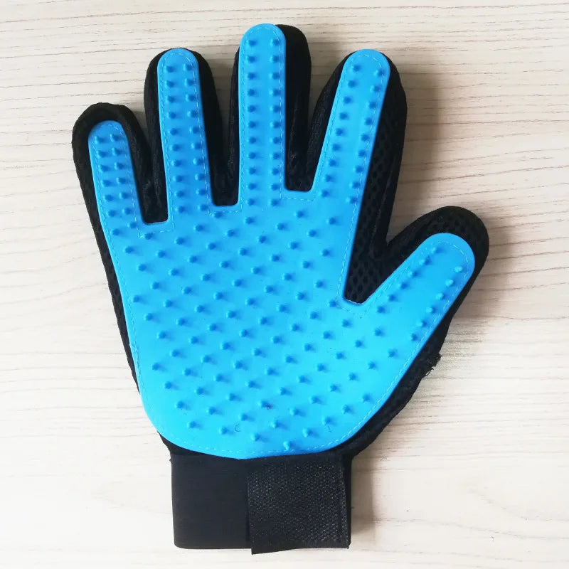 Silicone Pet Grooming Glove – Hair Removal & Bath Brush for Dogs & Cats