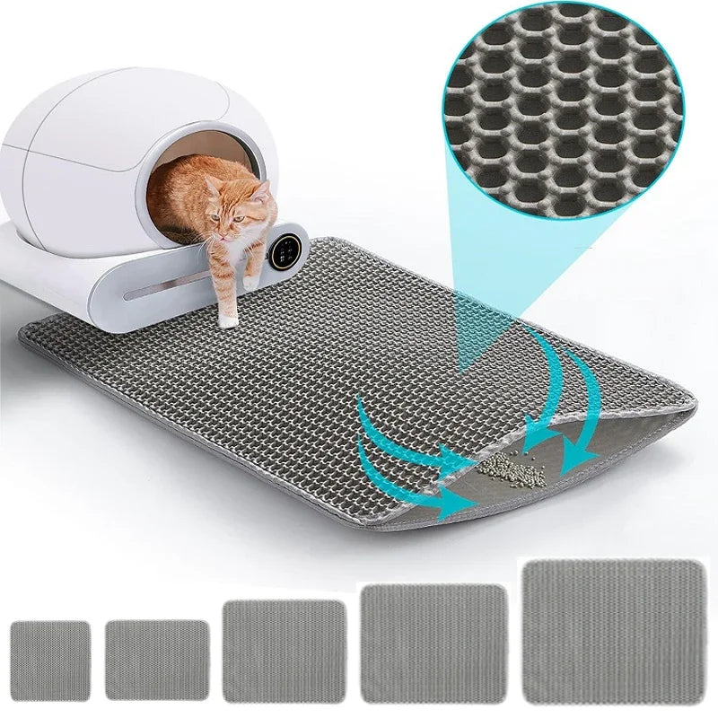 Waterproof Cat Litter Mat – Non-Slip Double-Layer Trapping Pad