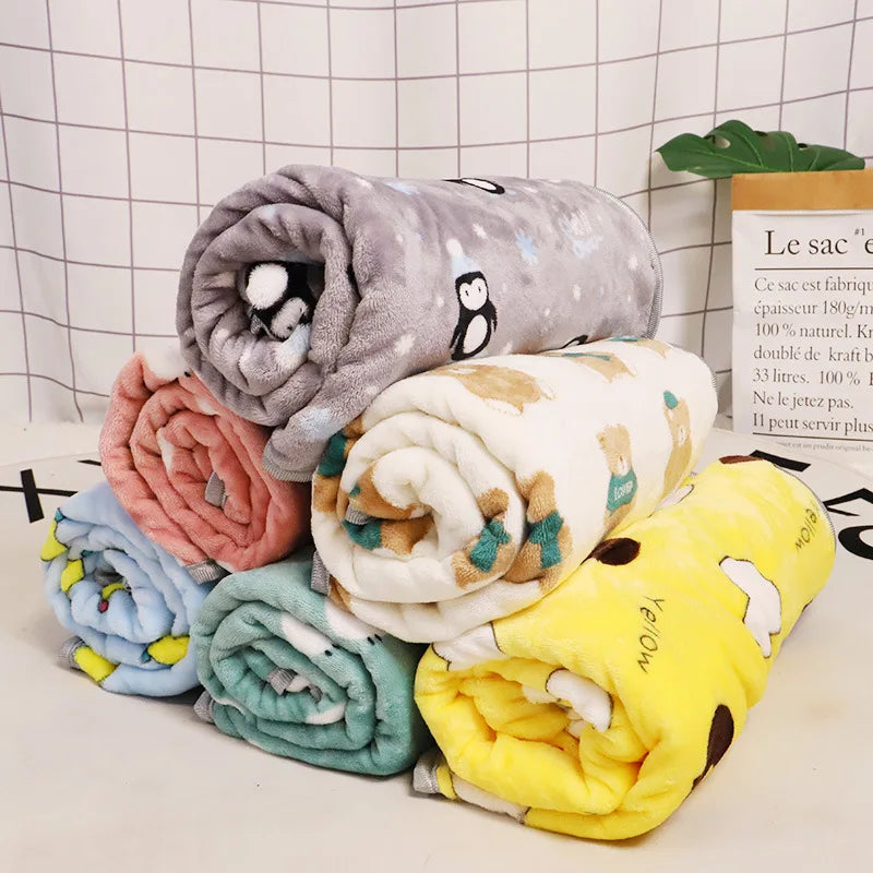 Soft Flannel Dog & Cat Blanket | Warm Plush Pet Sleeping Mat