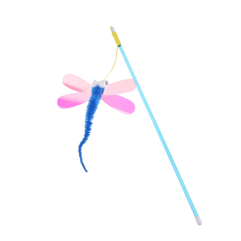 cat toy, dragonfly, cat toy stick