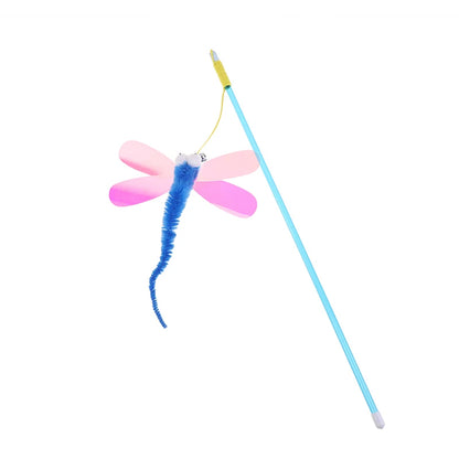 cat toy, dragonfly, cat toy stick