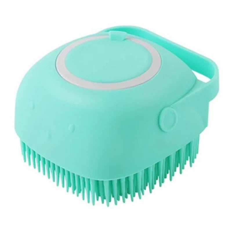 Silicone Pet Grooming Tool with Shampoo Dispenser