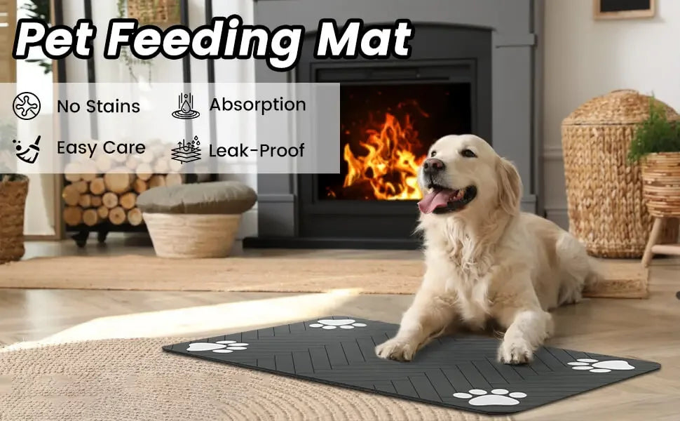 absorbent pet feeding mat