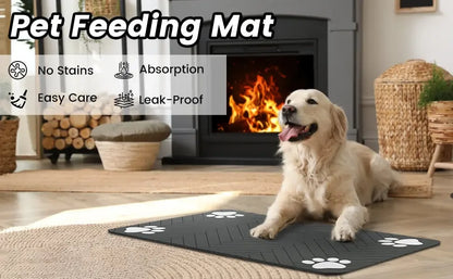 absorbent pet feeding mat