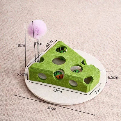 Interactive Cat Puzzle Toy – Felt Maze Box with Bell Ball