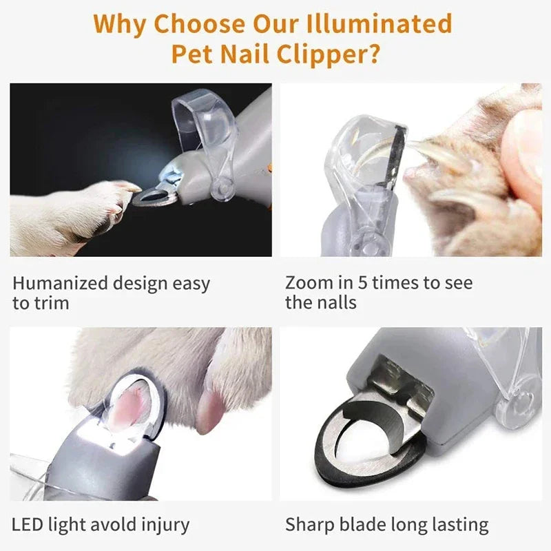 LED pet nail clippers